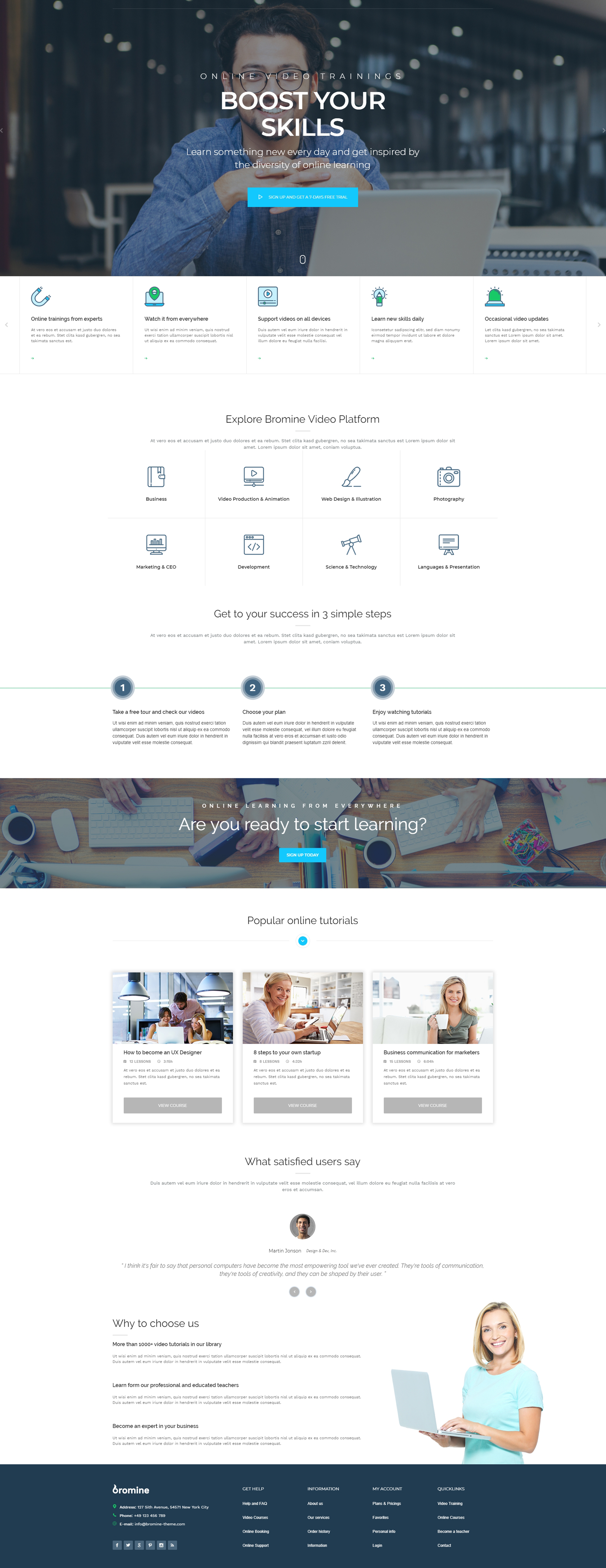 bromine Website design