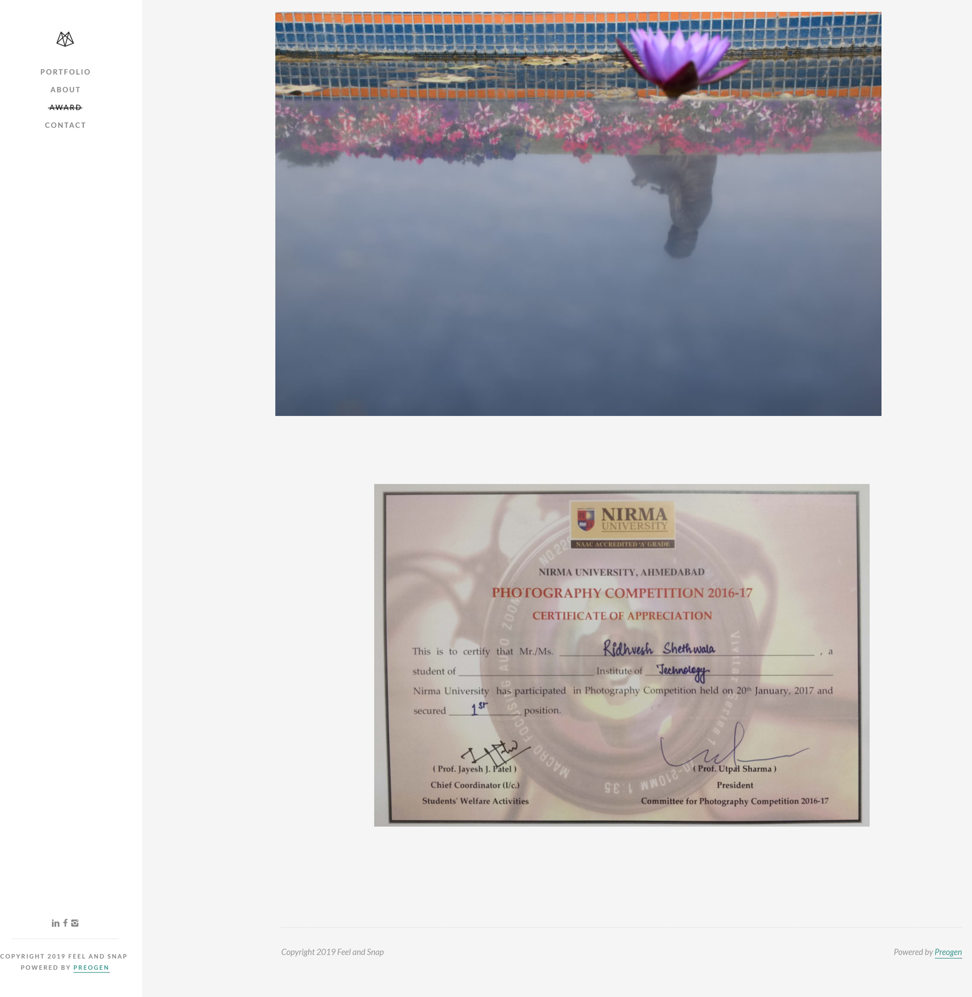 Feel & Snap Website design3