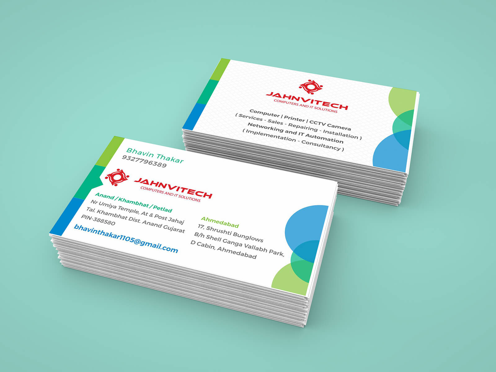 Jahnvi tech Visiting Card