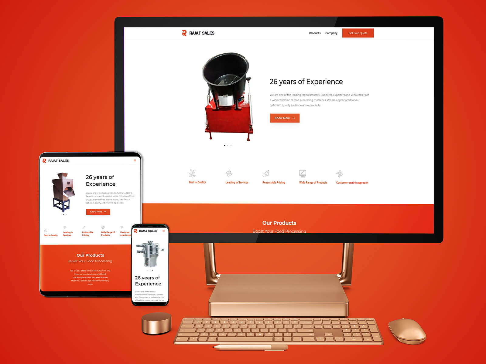 Rajat Sales Website design1