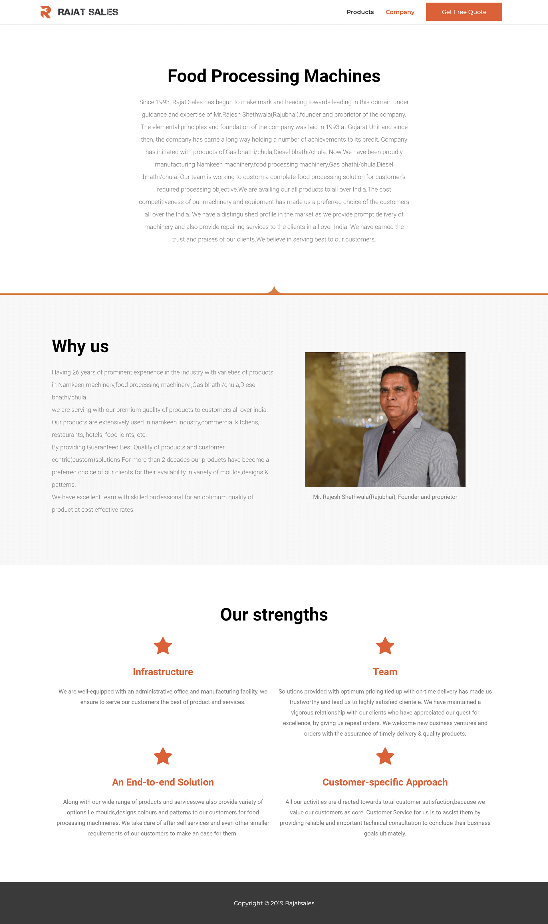Rajat Sales Website design3
